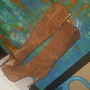 Brown Michael kors suede boots